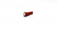 Лампа светодиодная Т5 (W2,0-4,6d) красная, 1 SMD 5050 диод (б/цокольная малая) 12v
