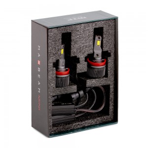 Светодиодные лампы MTF Light, серия MaxBeam Mini, H11/H9, 12V, 45W, 4500lm, 6000K, кулер, комплект.