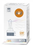 Автолампа H15 12V 15/55W (PGJ23T-1) Standard +30% SVS