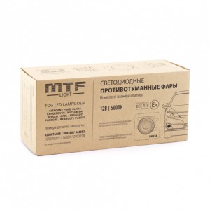 Фары противотуманные светодиодные MTF Light линза, 12В, 6Вт, ЕСЕ R19, E4, универс., компл.