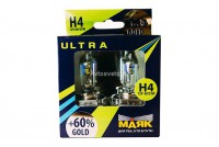 Автолампа H4 12V  60/55W P43t Gold (2 шт.) 82420Gnew+60 "Маяк УЛЬТРА"