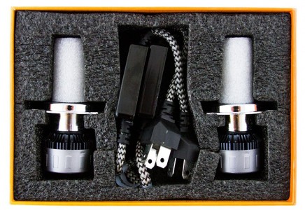 Светодиодные автолампы MTF Light серия CYBER LIGHT, H4, 12V, 45W, 3750lm, 6000K, кулер, комплект.