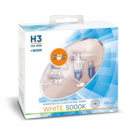 Автолампы 12V H3 55W White 5000K  (2шт+2шт W5W) SVS Ver.2.0