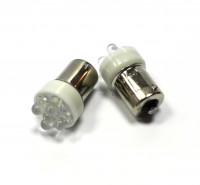 Светодиод 24V T15 WHITE (5LED) BA15S (стоп, габарит) Маяк