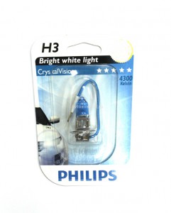 Автолампа H3 12V 55W (РK22s) Crystal Vision 12336CVB1 PHILIPS