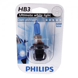Автолампа HB3/9005 12V 65W (P20d) Diamond Vision 9005DVB1 PHILIPS