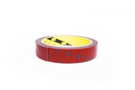 3M TAPE(ACRYL) оригинальный серый двусторонний скотч 12мм х 2.5м красная подложка 3M12X250R MTF