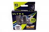 Автолампа H3 12V  55W (Pk22s) Super Light+100% (2 шт.) 82320SL+100new "Маяк УЛЬТРА"