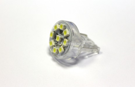 Лампа светодиодная Т20 (1конт) 9 SMD диодов, белая (б/цокольная)